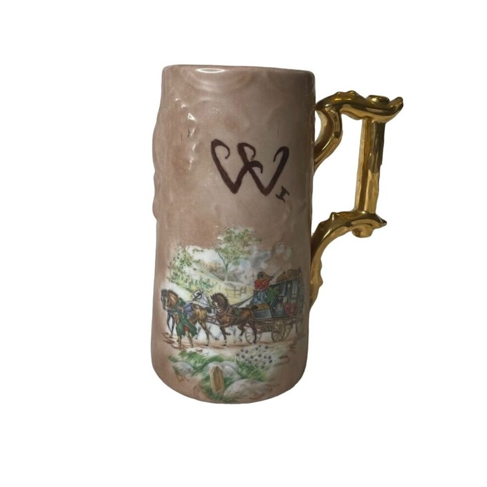 Vintage Handmade German Style Stein Mug 1975 Handmade Signed u